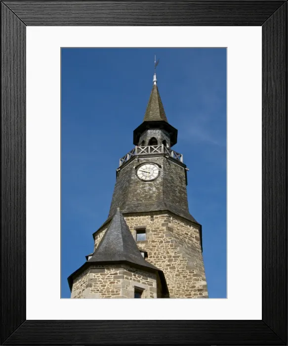 Framed Print : Clock Tower, clock bought in 1498 by the town, Dinan, Brittany, France, Europe Framed Print : Clock Tower, clock bought in 1498 by the town, Dinan, Brittany, France, Europe