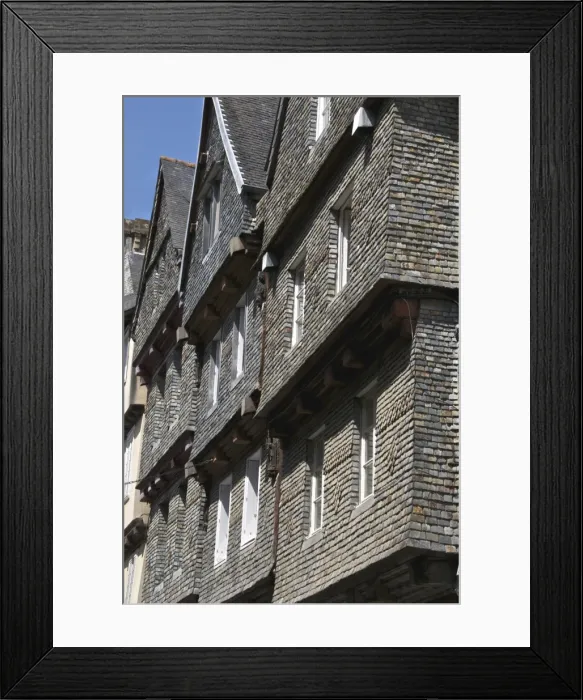 Framed Print : Famous houses in Ange de Guernisac street, Morlaix, Finistere, Brittany, France, Europe Framed Print : Famous houses in Ange de Guernisac street, Morlaix, Finistere, Brittany, France, Europe