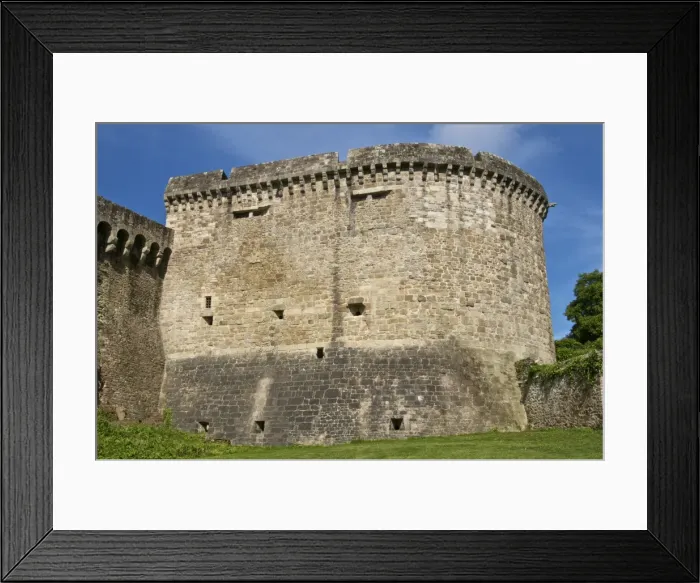 Framed Print : St. Catherine tower, city outer walls, fortified tower dating from the 13th century, Dinan, Brittany, France, Europe