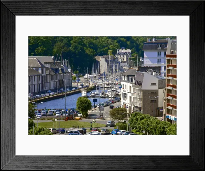 Framed Print : Harbour and basin, Down town, Morlaix, Finistere, Brittany, France, Europe Framed Print : Harbour and basin, Down town, Morlaix, Finistere, Brittany, France, Europe