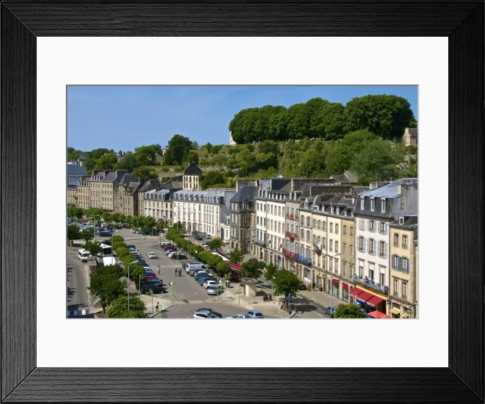 Framed Print : Down town, Morlaix, Finistere, Brittany, France, Europe Framed Print : Down town, Morlaix, Finistere, Brittany, France, Europe