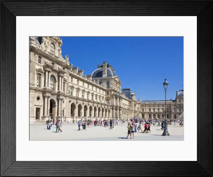 Framed Print : Tourists at The Louvre art gallery and Museum, Paris, France, Europe Framed Print : Tourists at The Louvre art gallery and Museum, Paris, France, Europe