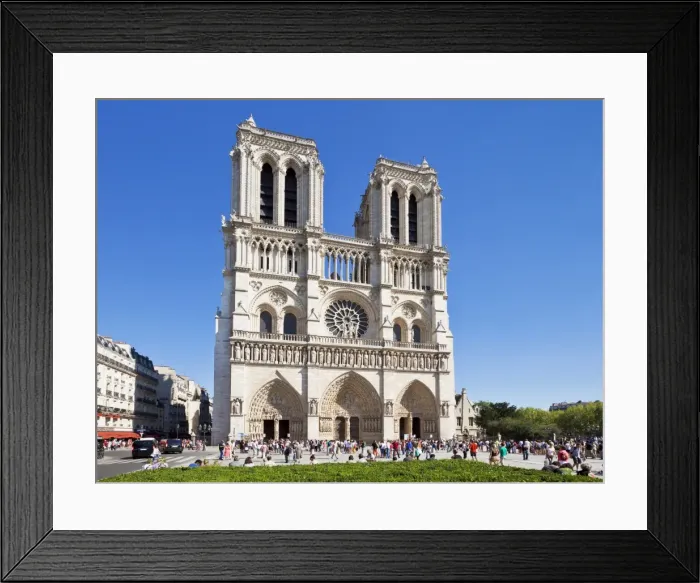 Framed Print : Front facade of the Cathedral of Notre Dame, Ile de la Cite, Paris, France, Europe Framed Print : Front facade of the Cathedral of Notre Dame, Ile de la Cite, Paris, France, Europe