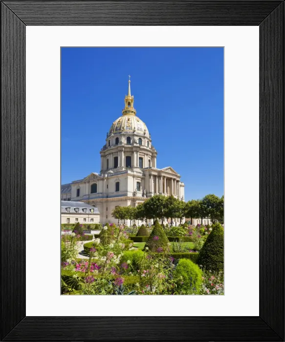Framed Print : Eglise du Dome, Les Invalide, and formal gardens, Paris, France, Europe Framed Print : Eglise du Dome, Les Invalide, and formal gardens, Paris, France, Europe