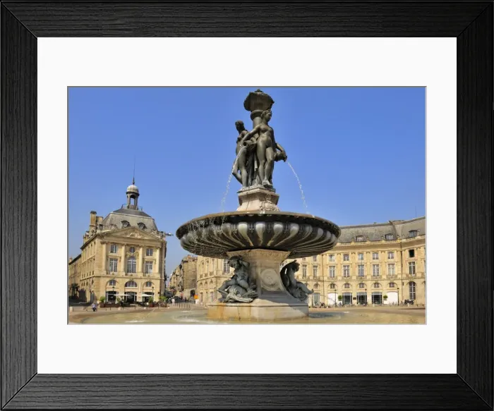 Framed Print : Three Graces Fountain, Place de la Bourse, Bordeaux, UNESCO World Heritage Site, Gironde, Aquitaine, France, Europe Framed Print : Three Graces Fountain, Place de la Bourse, Bordeaux, UNESCO World Heritage Site, Gironde, Aquitaine, France, Europe