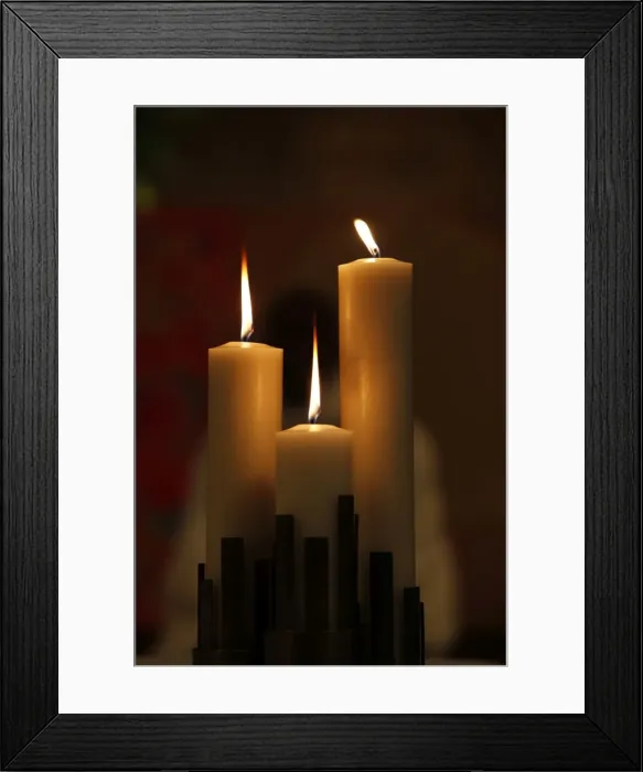 Framed Print : Church candles, Hauts-de-Seine, France, Europe Framed Print : Church candles, Hauts-de-Seine, France, Europe