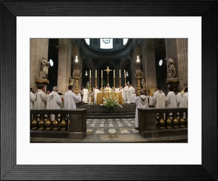 Framed Print : Eucharist at Saint Sulpice church, Paris, France, Europe