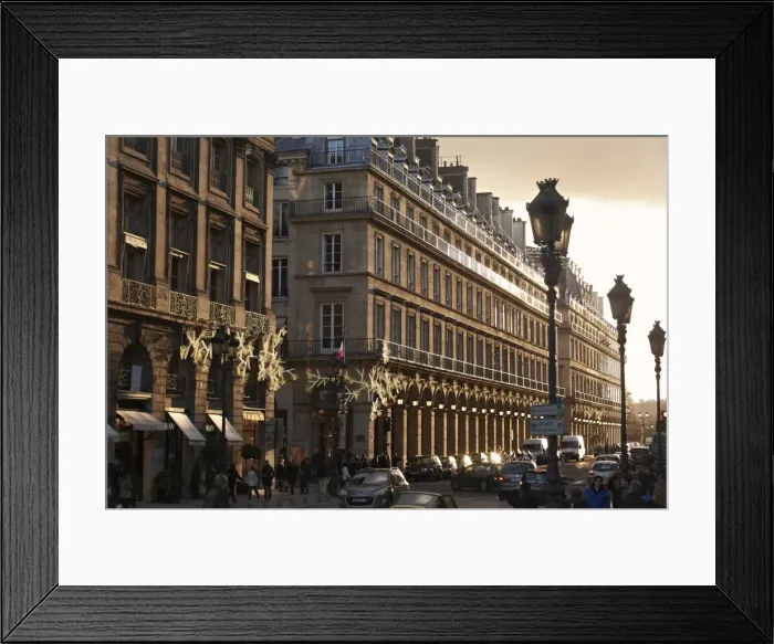Framed Print : Sunset on Rue de la Paix, Paris, France, Europe Framed Print : Sunset on Rue de la Paix, Paris, France, Europe