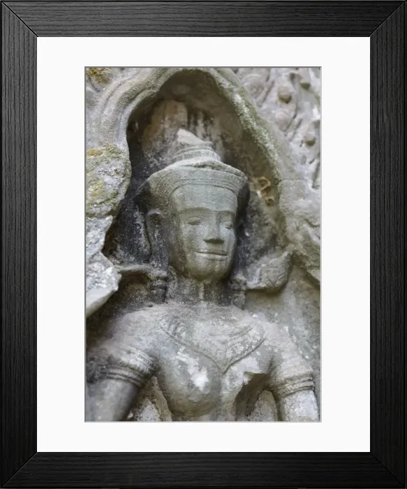 Framed Print : A smiling face, Ta Prohm, Angkor, UNESCO World Heritage Site, Cambodia, Indochina, Southeast Asia, Asia Framed Print : A smiling face, Ta Prohm, Angkor, UNESCO World Heritage Site, Cambodia, Indochina, Southeast Asia, Asia