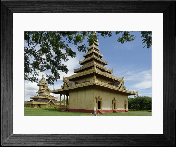 Framed Print : The Palace of Shwebonyadanar Mingalar Nangdaw, Shwebo, Sagaing Division, Republic of the Union of Myanmar (Burma), Asia