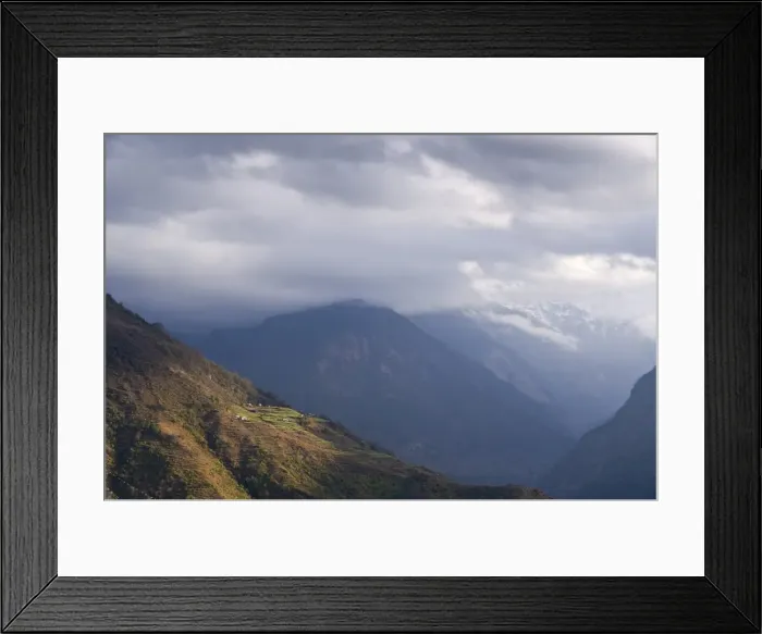 Framed Print : View from Ghandruk, Annapurna Himal, Nepal, Himalayas, Asia Framed Print : View from Ghandruk, Annapurna Himal, Nepal, Himalayas, Asia