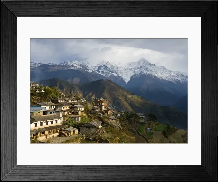 Framed Print : Ghandruk, 1990 metres, Annapurna Himal, Nepal, Himalayas, Asia