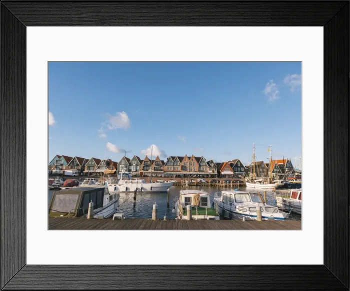 Framed Print : Volendam harbour, North Holland Province, The Netherlands (Holland), Europe Framed Print : Volendam harbour, North Holland Province, The Netherlands (Holland), Europe