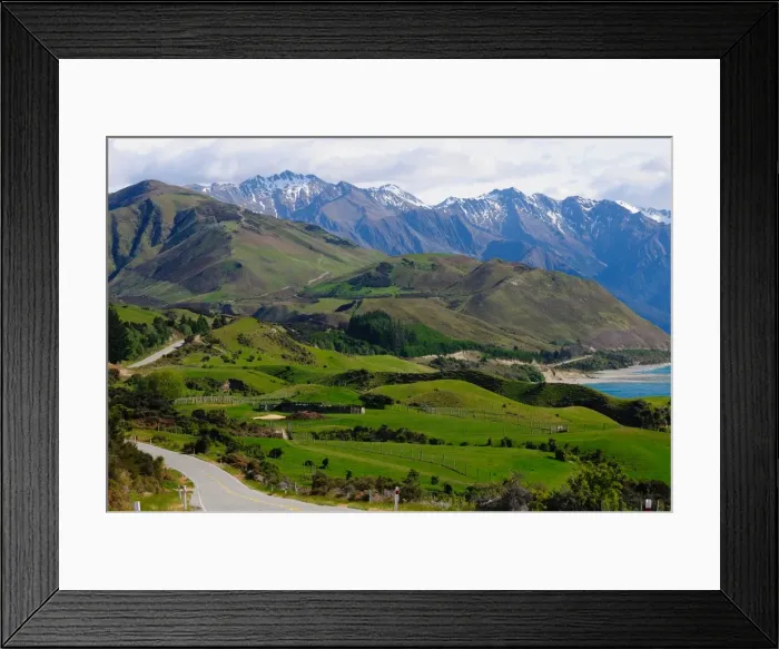 Framed Print : Highway to Milford Sound via Lake Tena Vu, South Island, New Zealand, Pacific Framed Print : Highway to Milford Sound via Lake Tena Vu, South Island, New Zealand, Pacific