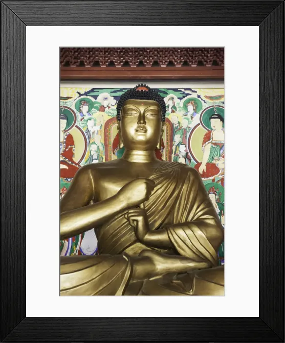 Framed Print : Statue of the Buddha, Pohyon Buddhist Temple (Pohyon-sa), Myohyangsan, Democratic Peoples Republic of Korea (DPRK), North Korea, Asia Framed Print : Statue of the Buddha, Pohyon Buddhist Temple (Pohyon-sa), Myohyangsan, Democratic Peoples Republic of Korea (DPRK), North Korea, Asia