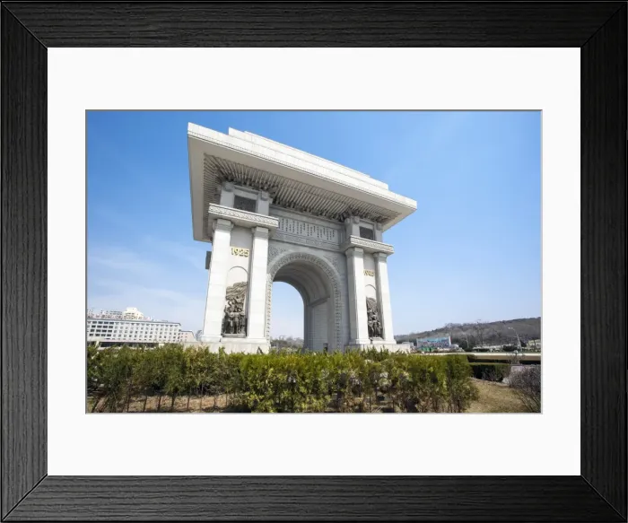 Framed Print : Arch of Triumph, 3m higher than the Arc de Triomphe in Paris, Pyongyang, Democratic Peoples Republic of Korea (DPRK), North Korea, Asia Framed Print : Arch of Triumph, 3m higher than the Arc de Triomphe in Paris, Pyongyang, Democratic Peoples Republic of Korea (DPRK), North Korea, Asia
