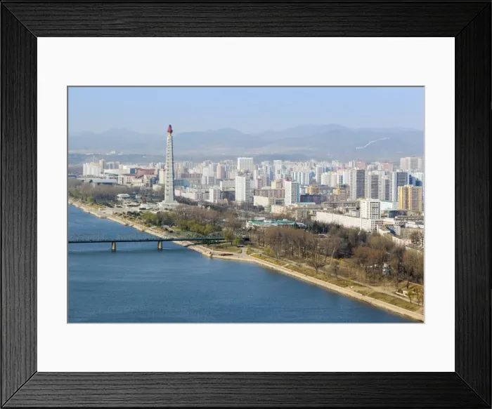 Framed Print : City skyline and the Juche Tower, Pyongyang, Democratic Peoples Republic of Korea (DPRK), North Korea, Asia Framed Print : City skyline and the Juche Tower, Pyongyang, Democratic Peoples Republic of Korea (DPRK), North Korea, Asia