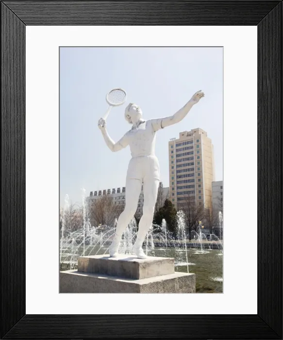 Framed Print : Fountains in front of the Pyongyang Indoor Sports Stadium, Pyongyang, Democratic Peoples Republic of Korea (DPRK), North Korea, Asia Framed Print : Fountains in front of the Pyongyang Indoor Sports Stadium, Pyongyang, Democratic Peoples Republic of Korea (DPRK), North Korea, Asia