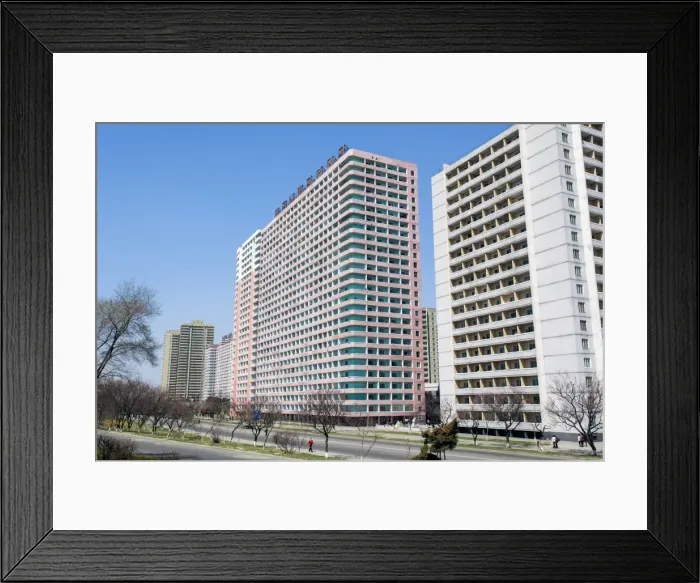 Framed Print : Modern apartment buildings, Pyongyang, Democratic Peoples Republic of Korea (DPRK), North Korea, Asia Framed Print : Modern apartment buildings, Pyongyang, Democratic Peoples Republic of Korea (DPRK), North Korea, Asia