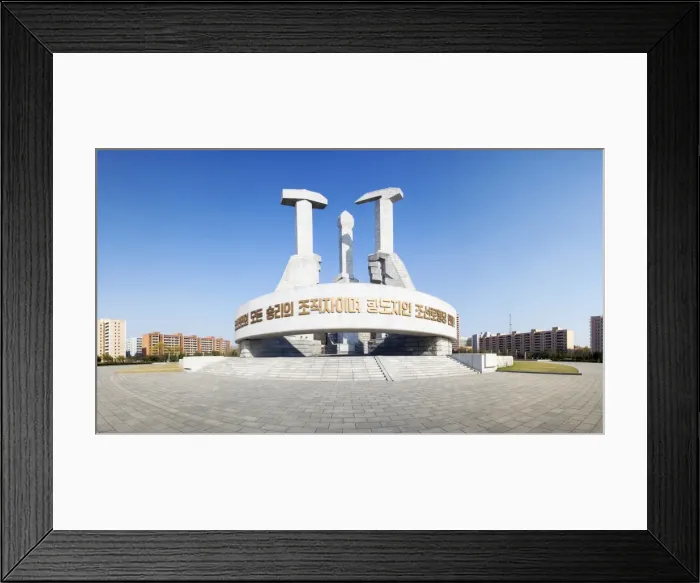 Framed Print : Monument to the Foundation of the Workers Party of Korea, Pyongyang, Democratic Peoples Republic of Korea (DPRK), North Korea, Asia