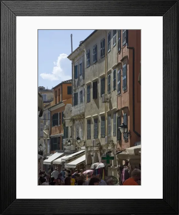 Framed Print : A typical street in old town, Corfu, Island of Corfu, Ionian Islands, Greek Islands, Greece, Europe Framed Print : A typical street in old town, Corfu, Island of Corfu, Ionian Islands, Greek Islands, Greece, Europe