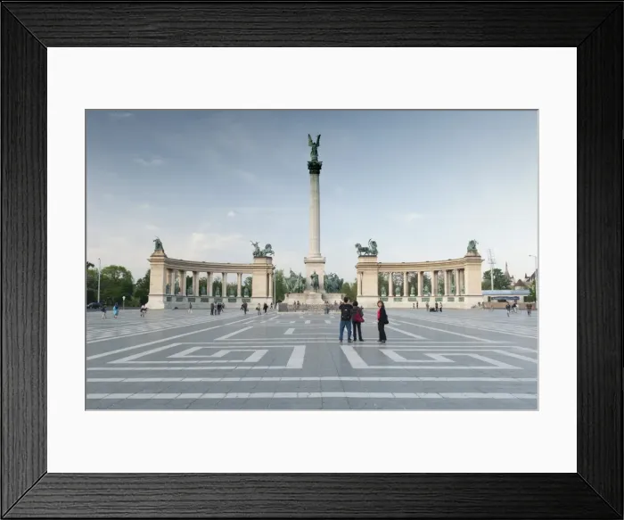 Framed Print : People looking at statues of Hungarian historical leaders, Millennium Monument, Hosok Tere (Heroes Square), Budapest, Hungary, Europe Framed Print : People looking at statues of Hungarian historical leaders, Millennium Monument, Hosok Tere (Heroes Square), Budapest, Hungary, Europe