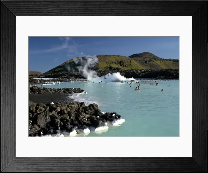 Framed Print : Outdoor geothermal swimming pool and power plant at the Blue Lagoon, Iceland, Polar Regions Framed Print : Outdoor geothermal swimming pool and power plant at the Blue Lagoon, Iceland, Polar Regions