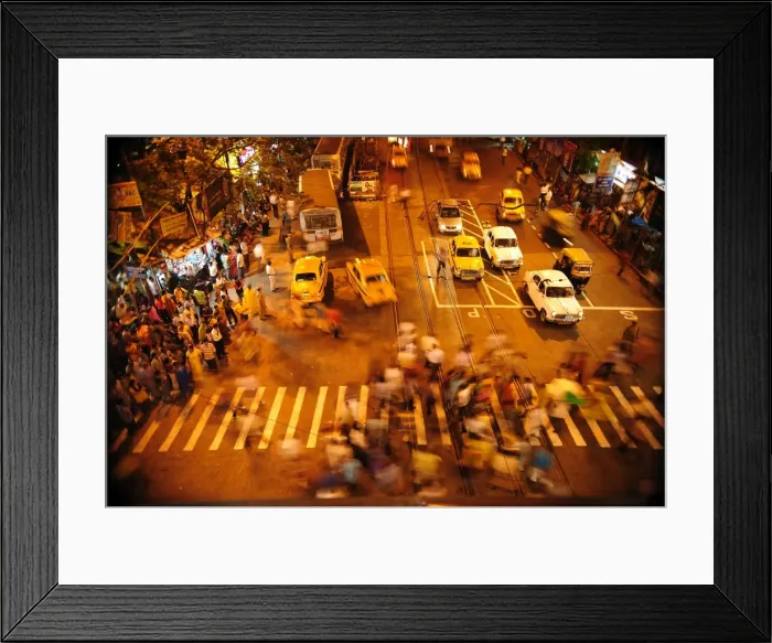 Framed Print : Zebra crossing, Kolkata, West Bengal, India, Asia Framed Print : Zebra crossing, Kolkata, West Bengal, India, Asia