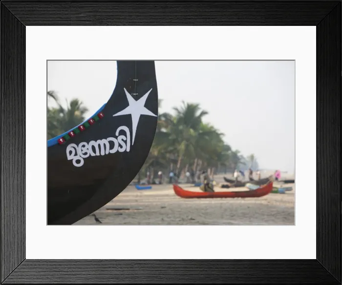 Framed Print : Traditional fishing boats at Marari Beach, Kerala, India, Asia Framed Print : Traditional fishing boats at Marari Beach, Kerala, India, Asia
