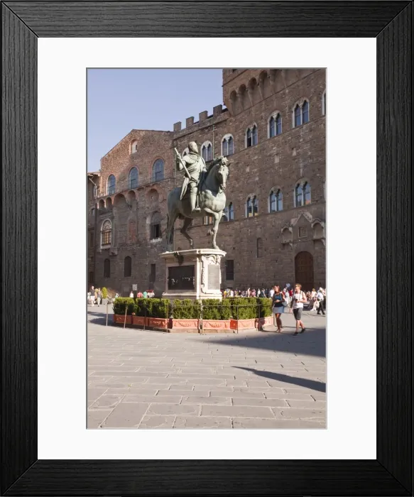 Framed Print : The equestrian statue of Cosimo I de Medici by Gianbologna in Piazza della Signoria, Florence, Tuscany, Italy, Europe Framed Print : The equestrian statue of Cosimo I de Medici by Gianbologna in Piazza della Signoria, Florence, Tuscany, Italy, Europe