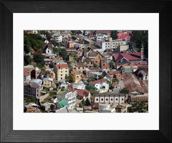 Framed Print : View from the upper city, Antananarivo city, Tananarive, Madagascar, Africa Framed Print : View from the upper city, Antananarivo city, Tananarive, Madagascar, Africa