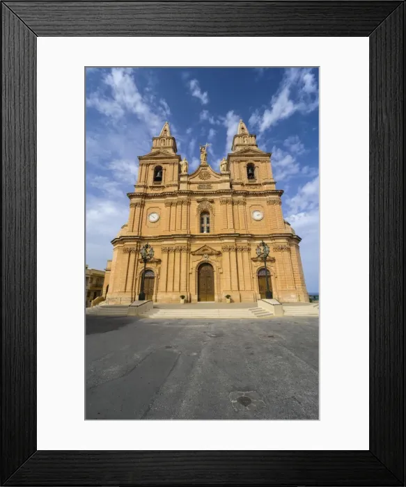 Framed Print : Santa Maria church, Il-Mellieha, Malta, Europe Framed Print : Santa Maria church, Il-Mellieha, Malta, Europe