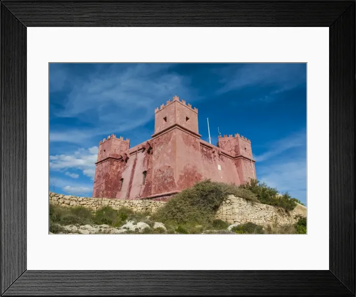 Framed Print : St. Agatha Tower (Red Keep) (Red Tower), Malta, Europe Framed Print : St. Agatha Tower (Red Keep) (Red Tower), Malta, Europe