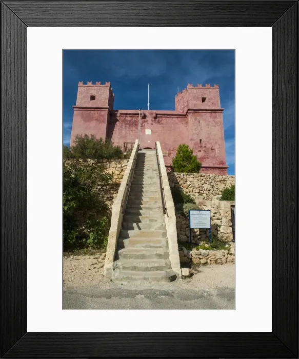Framed Print : St. Agatha Tower (Red Keep) (Red Tower), Malta, Europe Framed Print : St. Agatha Tower (Red Keep) (Red Tower), Malta, Europe
