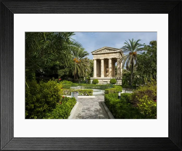 Framed Print : Lower Barrakka Gardens and the Alexander Ball memorial temple, Valetta, UNESCO World Heritage Site, Malta, Europe Framed Print : Lower Barrakka Gardens and the Alexander Ball memorial temple, Valetta, UNESCO World Heritage Site, Malta, Europe
