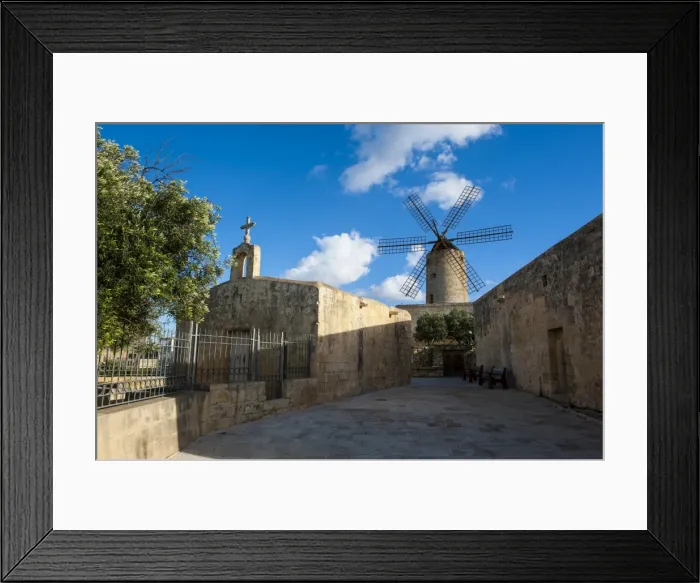 Framed Print : Xarolla Windmill, Zurrieq, Malta, Europe Framed Print : Xarolla Windmill, Zurrieq, Malta, Europe