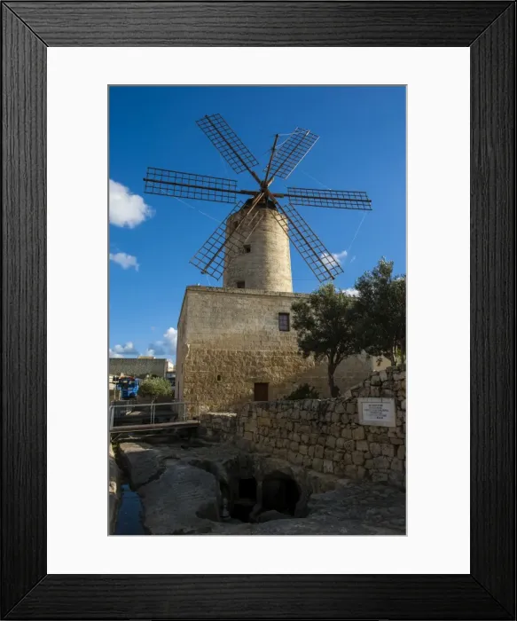 Framed Print : Xarolla Windmill, Zurrieq, Malta, Europe Framed Print : Xarolla Windmill, Zurrieq, Malta, Europe