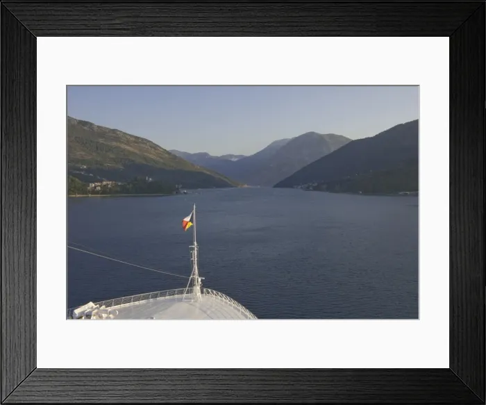 Framed Print : A cruise ship begins its early morning navigation of the winding route to Kotor, Montenegro, Europe Framed Print : A cruise ship begins its early morning navigation of the winding route to Kotor, Montenegro, Europe