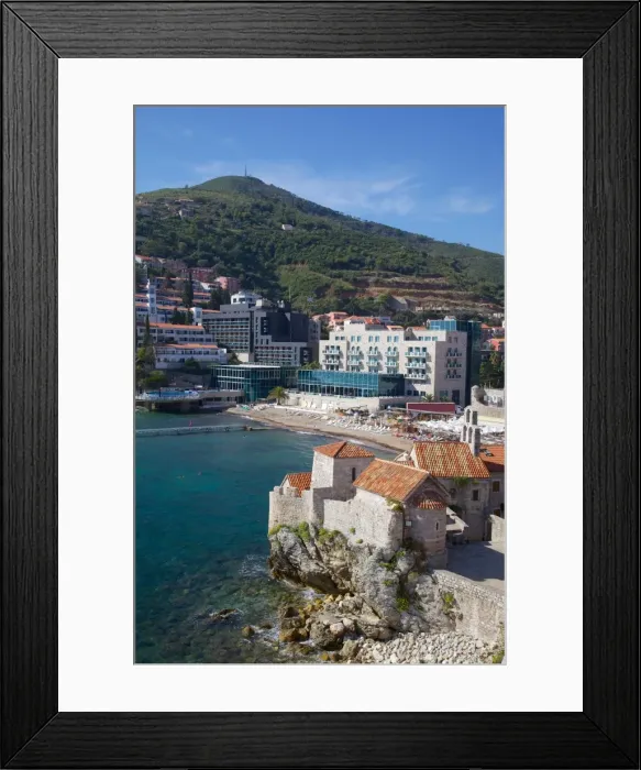 Framed Print : Walls of the Old Town, Budva, Montenegro, Europe