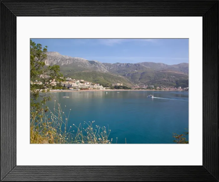 Framed Print : View of Bay, Becici, Budva Bay, Montnegro, Europe Framed Print : View of Bay, Becici, Budva Bay, Montnegro, Europe