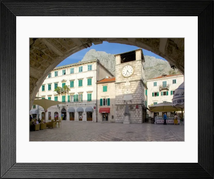 Framed Print : Old Town Clock Tower, Old Town, UNESCO World Heritage Site, Kotor, Montenegro, Europe Framed Print : Old Town Clock Tower, Old Town, UNESCO World Heritage Site, Kotor, Montenegro, Europe