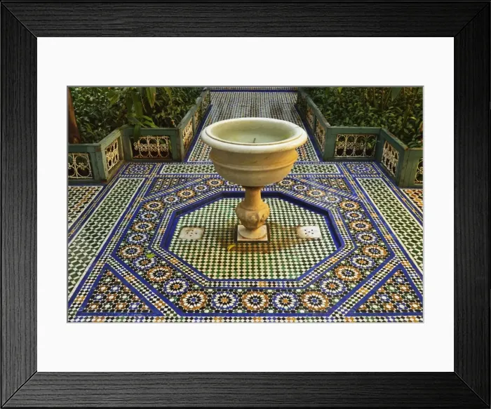 Framed Print : Fountain, Palais de la Bahia, Medina, Marrakesh, Morocco, North Africa, Africa Framed Print : Fountain, Palais de la Bahia, Medina, Marrakesh, Morocco, North Africa, Africa