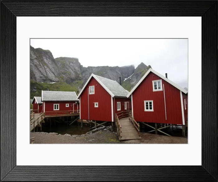 Framed Print : Summer cabins at Reine, Lofoten Islands, Norway, Scandinavia, Europe Framed Print : Summer cabins at Reine, Lofoten Islands, Norway, Scandinavia, Europe