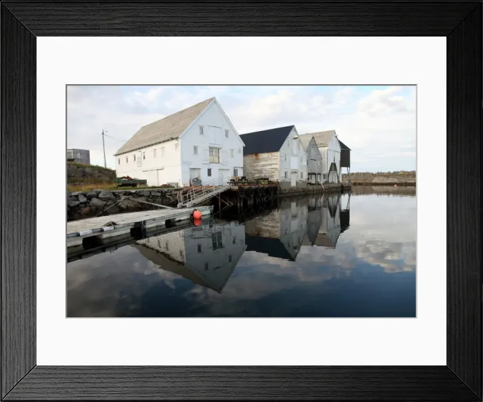 Framed Print : Fish warehouses, Runde, West Norway, Norway, Scandinavia, Europe Framed Print : Fish warehouses, Runde, West Norway, Norway, Scandinavia, Europe