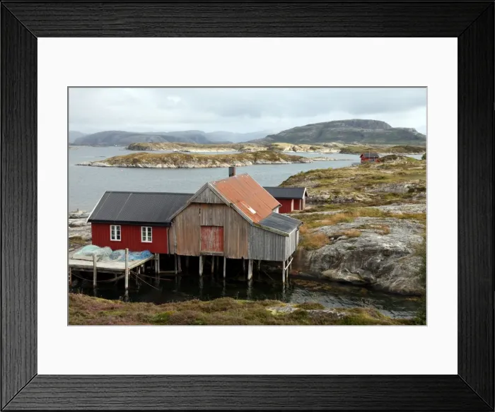 Framed Print : Fishing cabin on the island of Villa near Rorvik, west Norway, Norway, Scandinavia, Europe Framed Print : Fishing cabin on the island of Villa near Rorvik, west Norway, Norway, Scandinavia, Europe