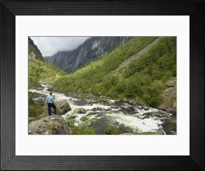 Framed Print : Mabodalen, Bjoreia River valley below Voringfoss waterfall, near Eidfjord, Hordaland, Norway, Scandinavia, Europe Framed Print : Mabodalen, Bjoreia River valley below Voringfoss waterfall, near Eidfjord, Hordaland, Norway, Scandinavia, Europe