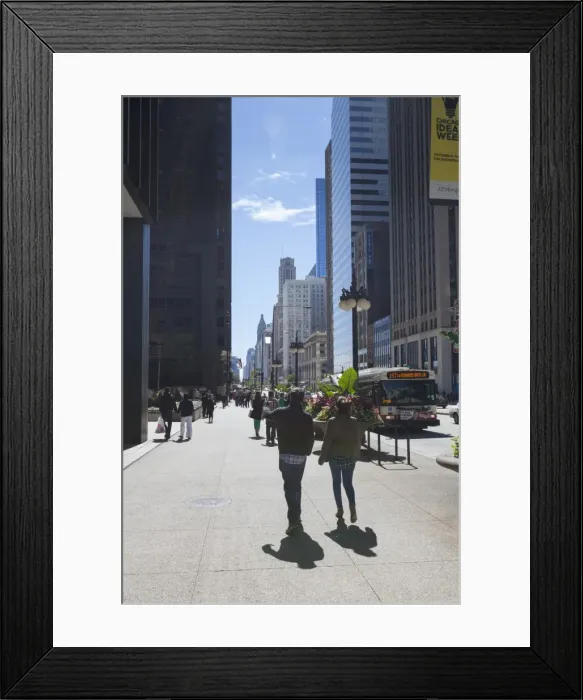 Framed Print : North Michigan Avenue, Chicago, Illinois, United States of America, North America Framed Print : North Michigan Avenue, Chicago, Illinois, United States of America, North America