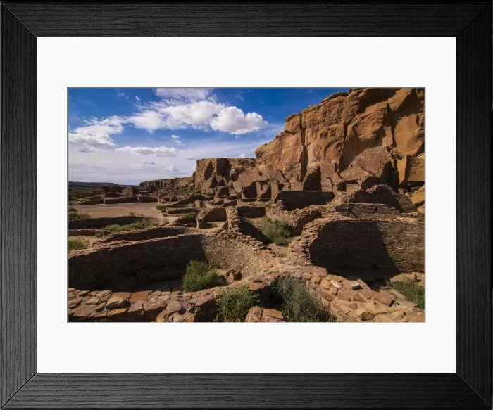 Framed Print : Chaco ruins in the Chaco Culture National Historic Park, UNESCO World Heritage Site, New Mexico, United States of America, North America