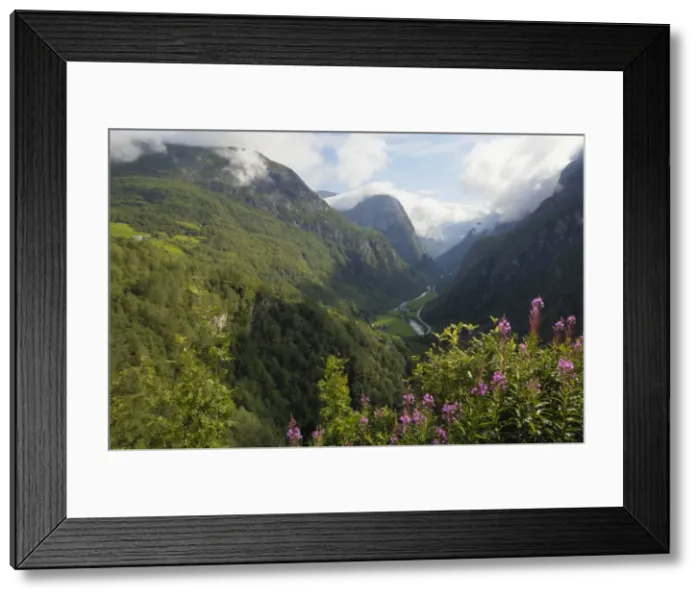Framed Print : View from Stalheim, Naeroydalen valley, Norway, Scandinavia, Europe Framed Print : View from Stalheim, Naeroydalen valley, Norway, Scandinavia, Europe
