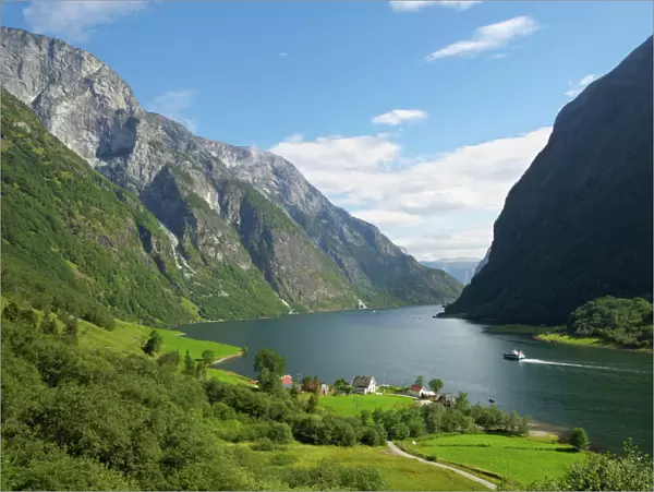 Naeroyfjorden, near Bakka, Sogn og Fjordane, UNESCO World Heritage site, Norway, Scandinavia, Europe